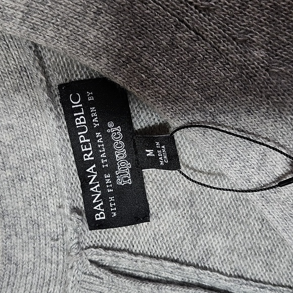 Banana Republic Filpucci Button Back V-Neck Sweater Merino Wool Cashmere Blend - Picture 4 of 8